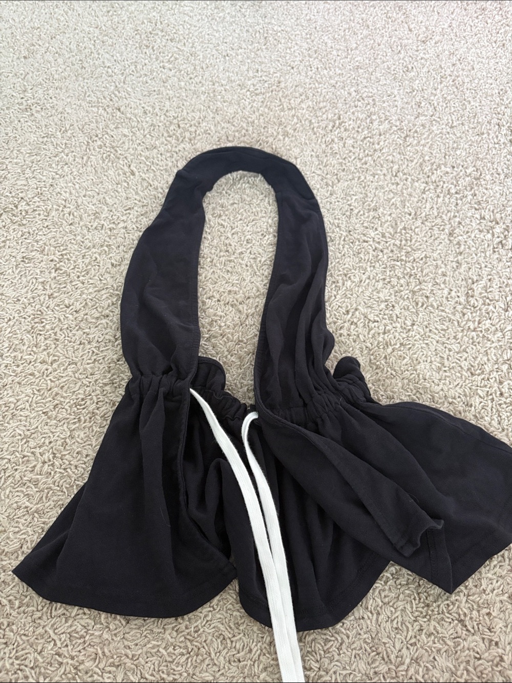 Free People black Halter Tie-Front Top